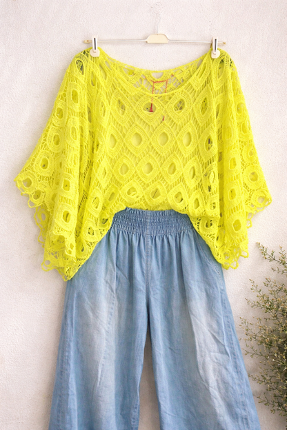 Sommerhose mit Stretchbund – Leichter Denim-Look