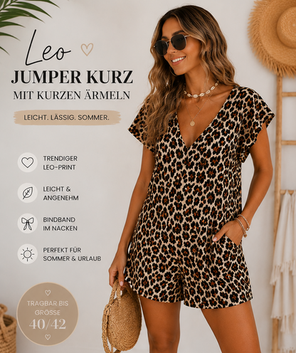 🐆 Leo Jumper Kurz mit kurzen Ärmeln