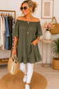 Off-Shoulder Bluse mit Volant – Luftig & Feminin