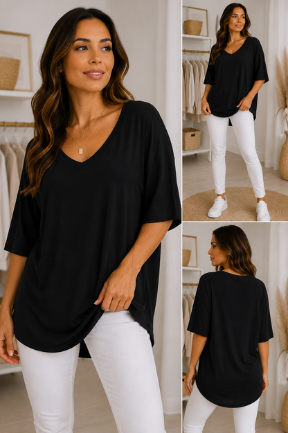 Super Stretch V-Shirt – Zeitlos, bequem & vielseitig
