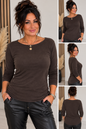 Cashmere Blend Langarmshirt – Figurbetont & Made in Italy 🤎