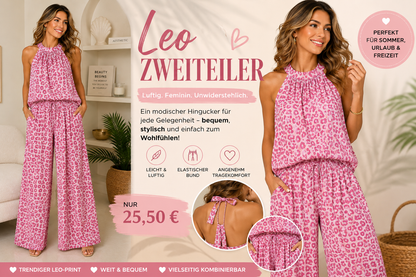 💖 Leo-Zweiteiler Rosa – Luftig, Modern & Absolut Bequem 💖