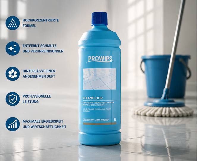 PROWIPS Cleanfloor – Professionelle Bodenpflege mit Frische-Effekt