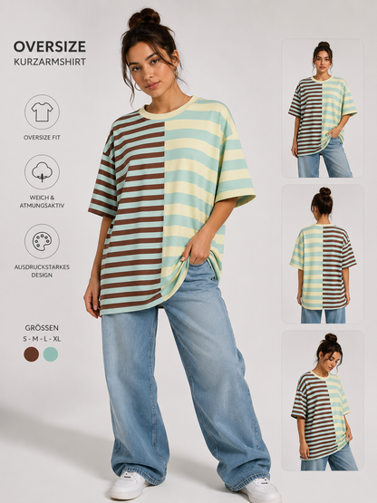✨ Oversize Kurzarmshirt – Streifenliebe trifft Trendstyle ✨