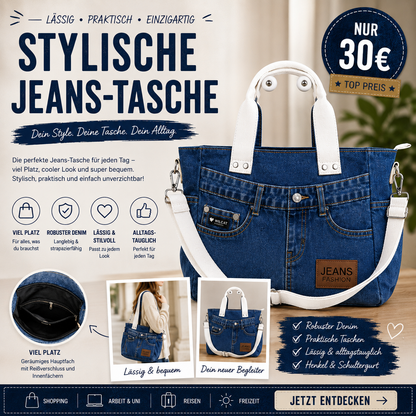 💙 Stylische Jeans-Tasche – dein neuer Alltagsliebling 💙