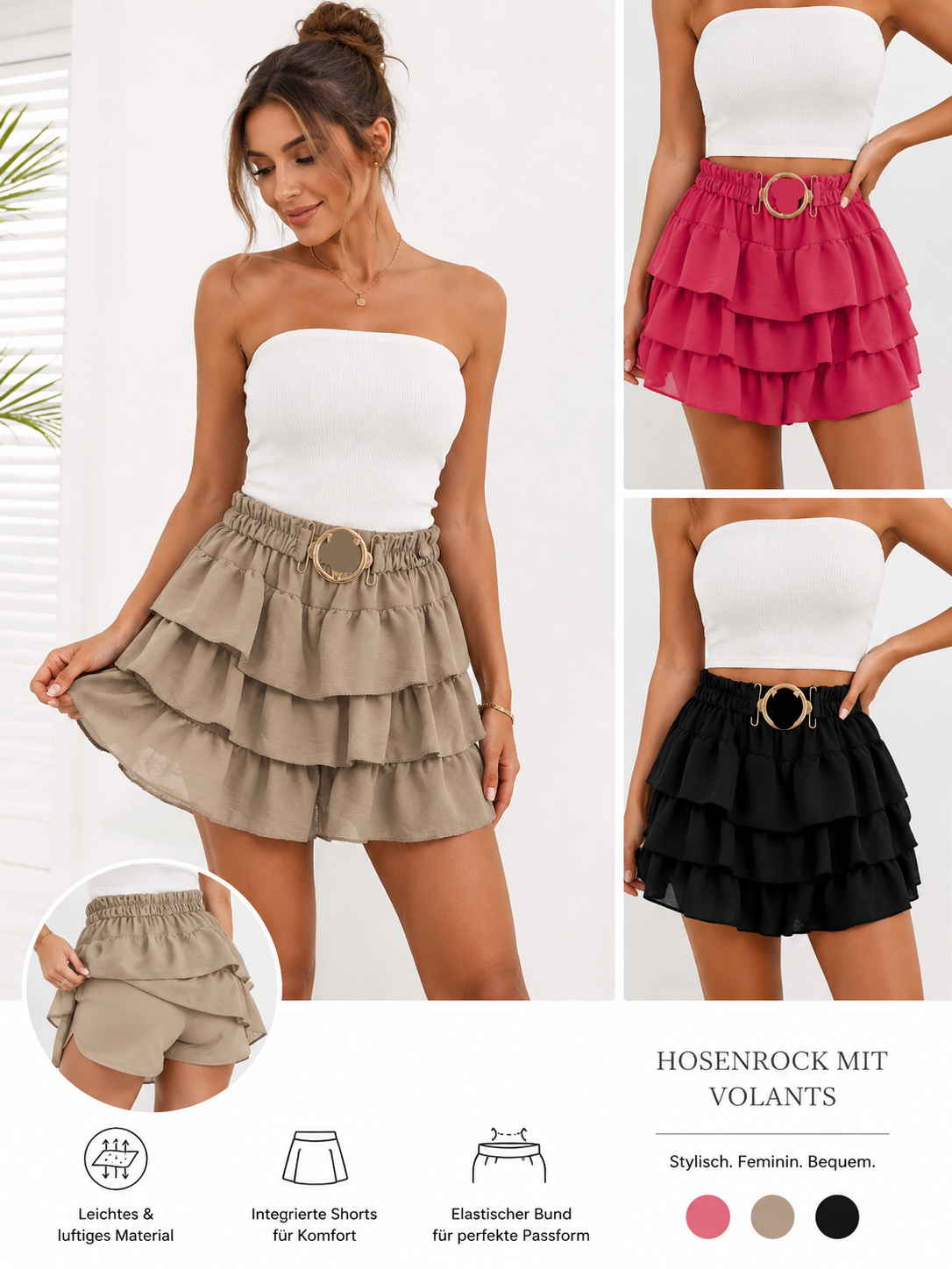 ✨ Hosenrock mit Volants ✨ Feminin, luftig & einfach ein absoluter Hingucker 💕