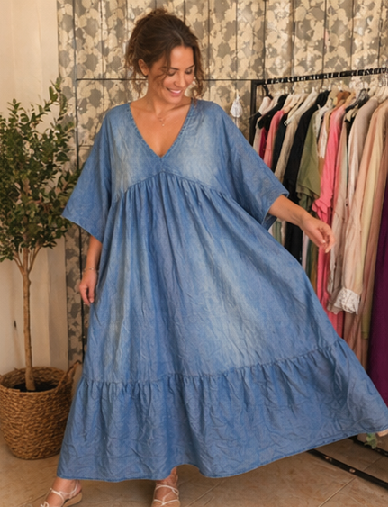 💙 Jeans-Look Kleid – Lässig. Feminin. Unkompliziert.