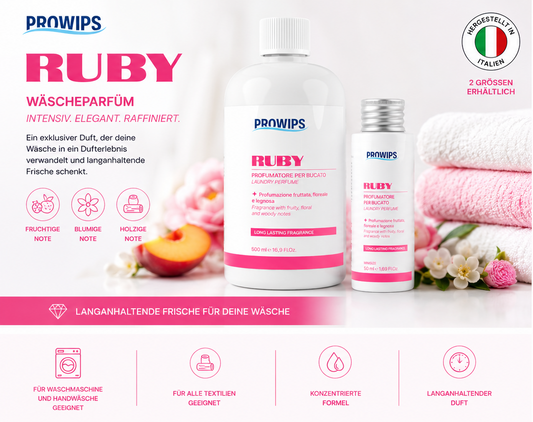 PROWIPS RUBY – Wäscheparfüm 500 ml & Minisize 50 ml 💗