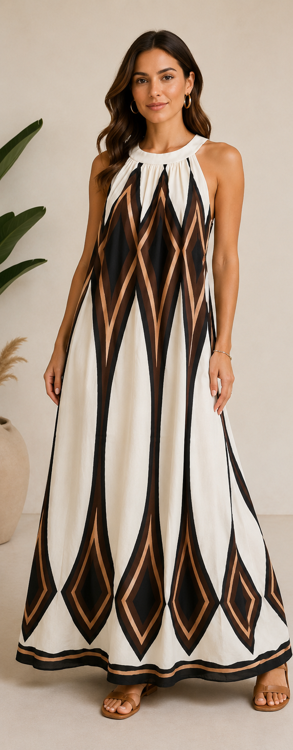 ✨ Maxi-Kleid mit Taschen & Neckholder ✨