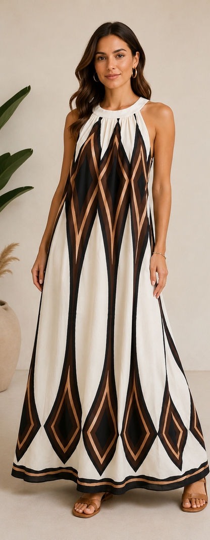 ✨ Maxi-Kleid mit Taschen & Neckholder ✨