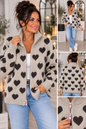 ❤️ Herzchen Strickjacke mit 2-Wege-Zipper – Made in Italy