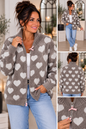 ❤️ Herzchen Strickjacke mit 2-Wege-Zipper – Made in Italy