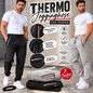 Herren Thermo-Jogginghose – Gefüttert | Schwarz & Grau