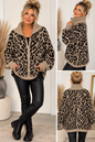 Leo Strickjacke mit Reißverschluss – Oversize
