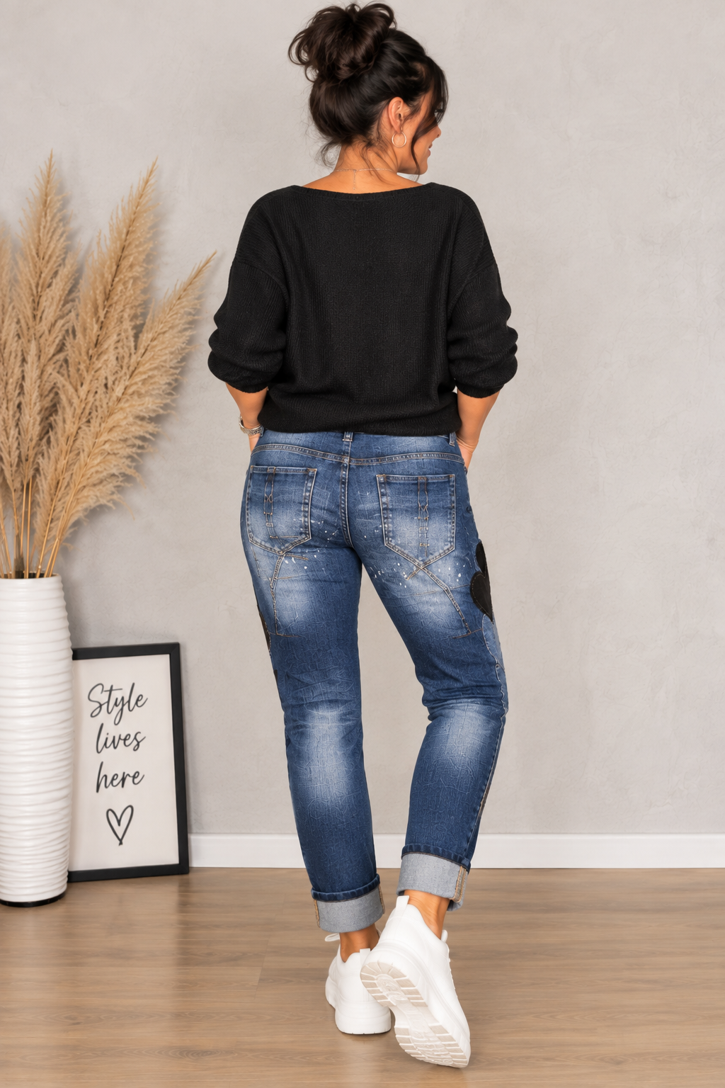 Sexy Woman Jeans – „Heart Patch“ | Boyfriend Style