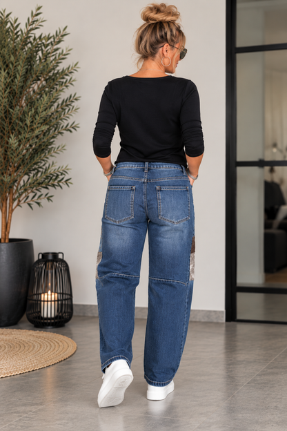 Sexy Woman Jeans – Patchwork Love 💙🤎