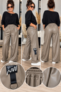 Wide-Leg Hose in Lederoptik – lässig &amp; besonders Einheitsgröße