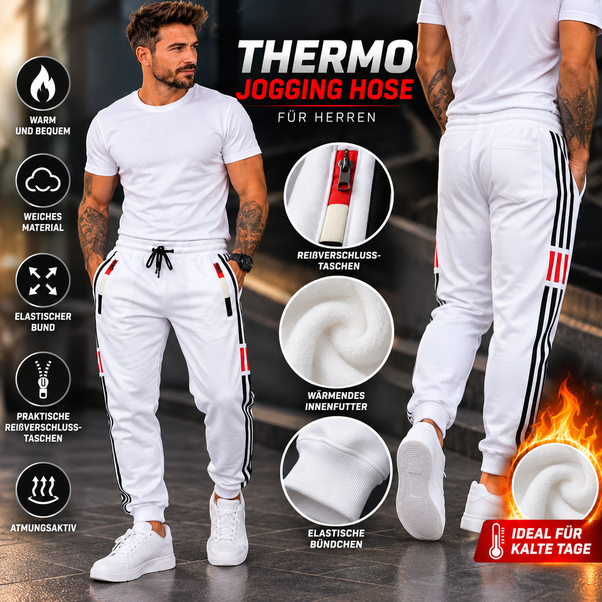 Herren Thermo-Jogginghose – Sportlich, bequem & stylisch