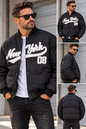 Herren Bomberjacke „New York 08“ – Schwarz | College Style
