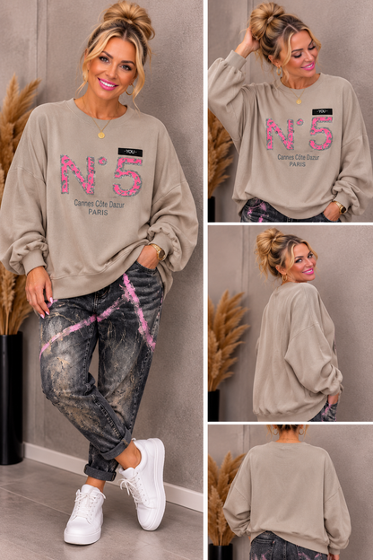 Pullover „N°5“ – Statement trifft Komfort