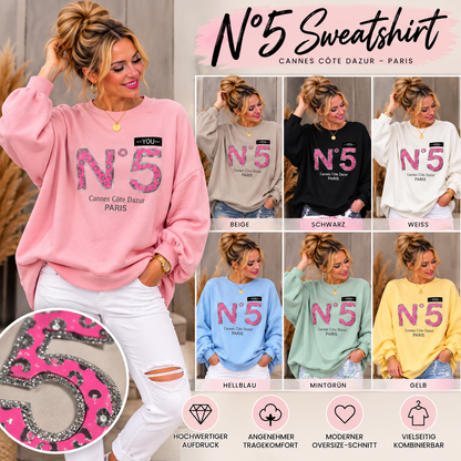 Pullover „N°5“ – Statement trifft Komfort