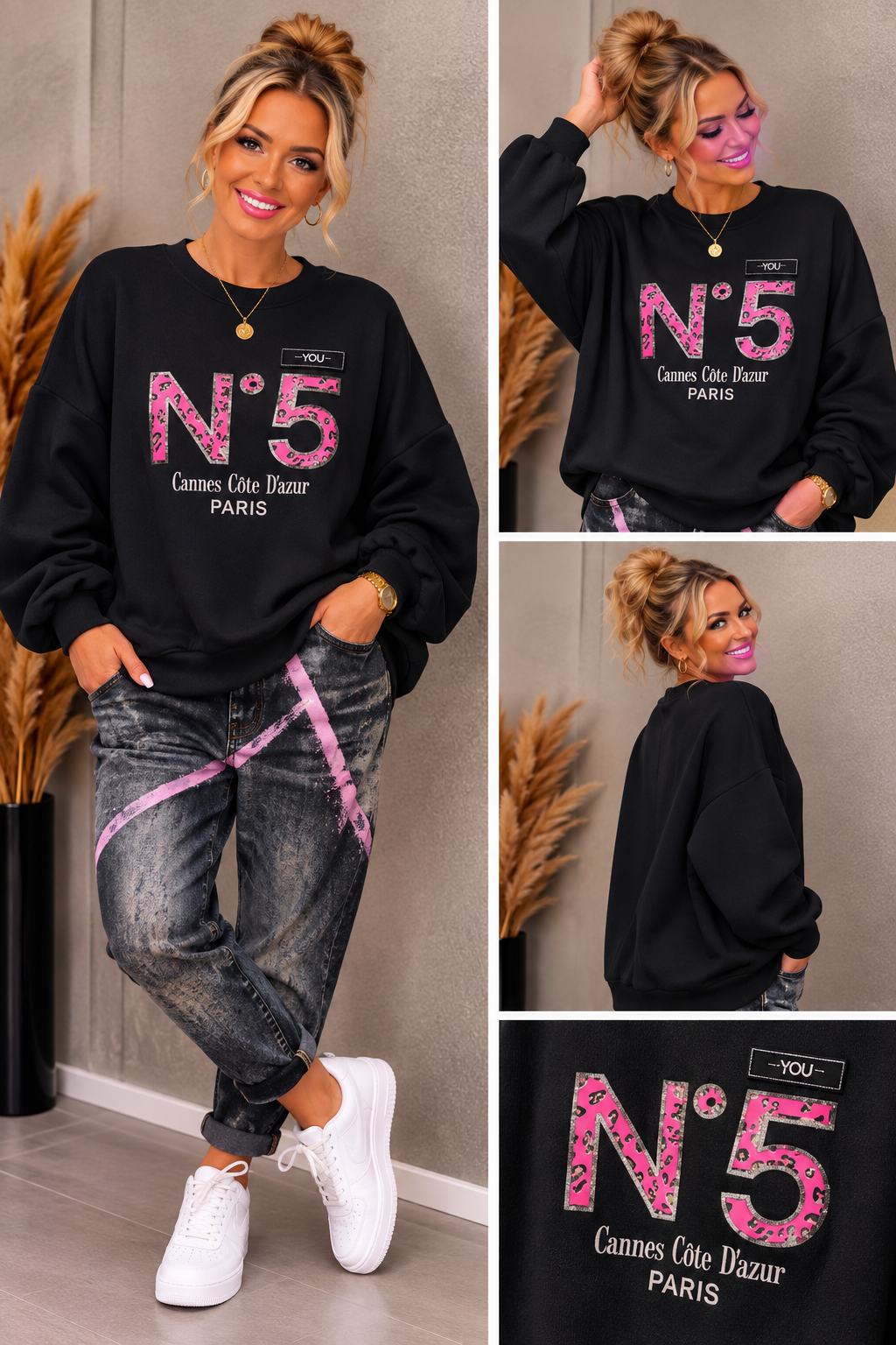 Pullover „N°5“ – Statement trifft Komfort