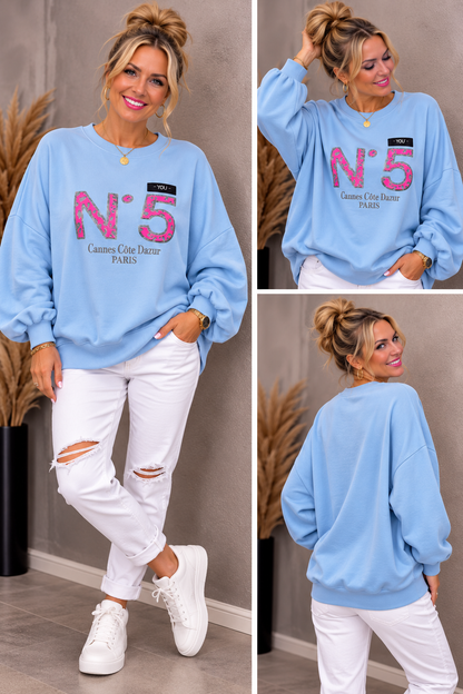 Pullover „N°5“ – Statement trifft Komfort