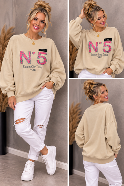 Pullover „N°5“ – Statement trifft Komfort