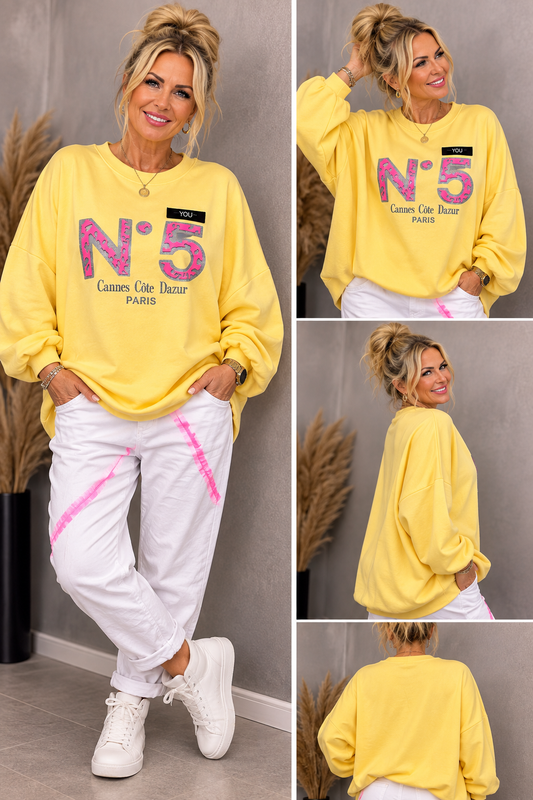 Pullover „N°5“ – Statement trifft Komfort