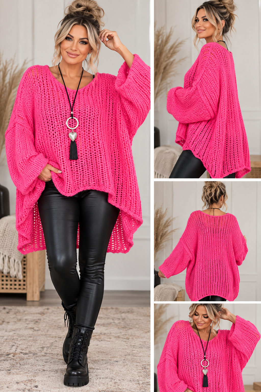 Oversize Strickpullover – Made in Italy