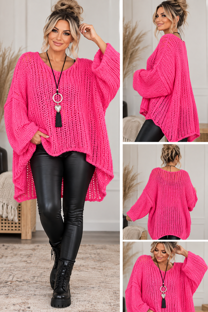 Oversize Strickpullover – Made in Italy