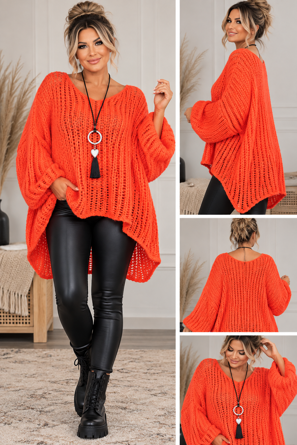 Oversize Strickpullover – Made in Italy