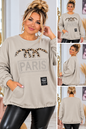 ✨ PARIS Leo Oversize Pullover – Strass & Leo-Print | Made in Italy 🐆