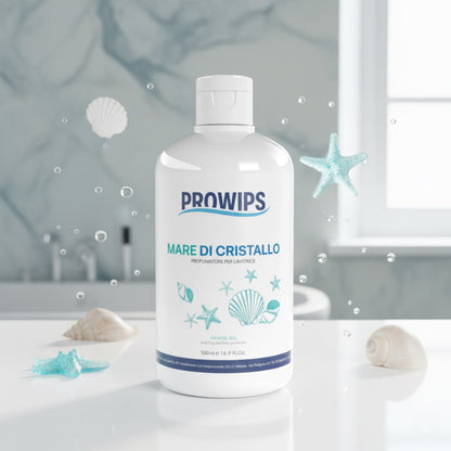 Prowips Mare di Cristallo Waschmaschinen-Duft 50ml und 500ml - Ultrafrischer Maritimer Duft für Handtücher Bettwäsche & Alltagskleidung