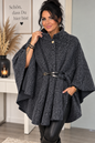 Poncho „Bella“ mit Gürtel – Made in Italy