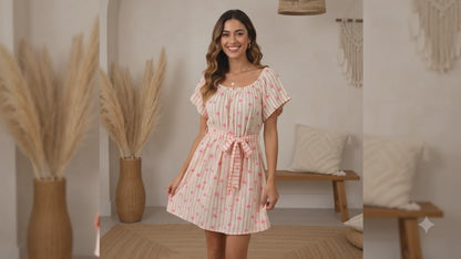 💖 Musselin Sommerkleid mit Herzchenprint 💖
