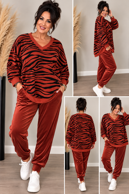 Nicki 2-Teiler mit Zebra-Print – Made in Italy