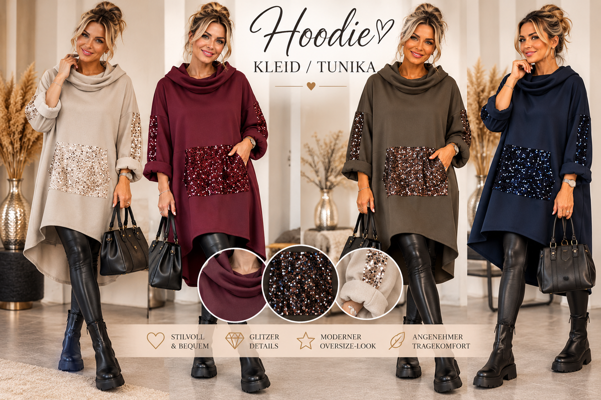 Hoodie-Kleid / Longtunika