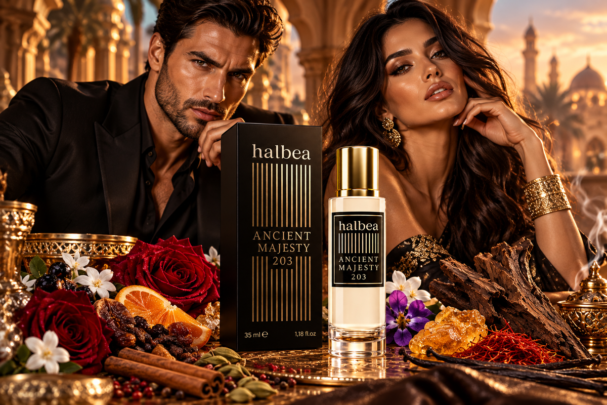 Ancient Majesty Halbea 203 – Élixir de Parfum de Luxe Mixte (35 ml)