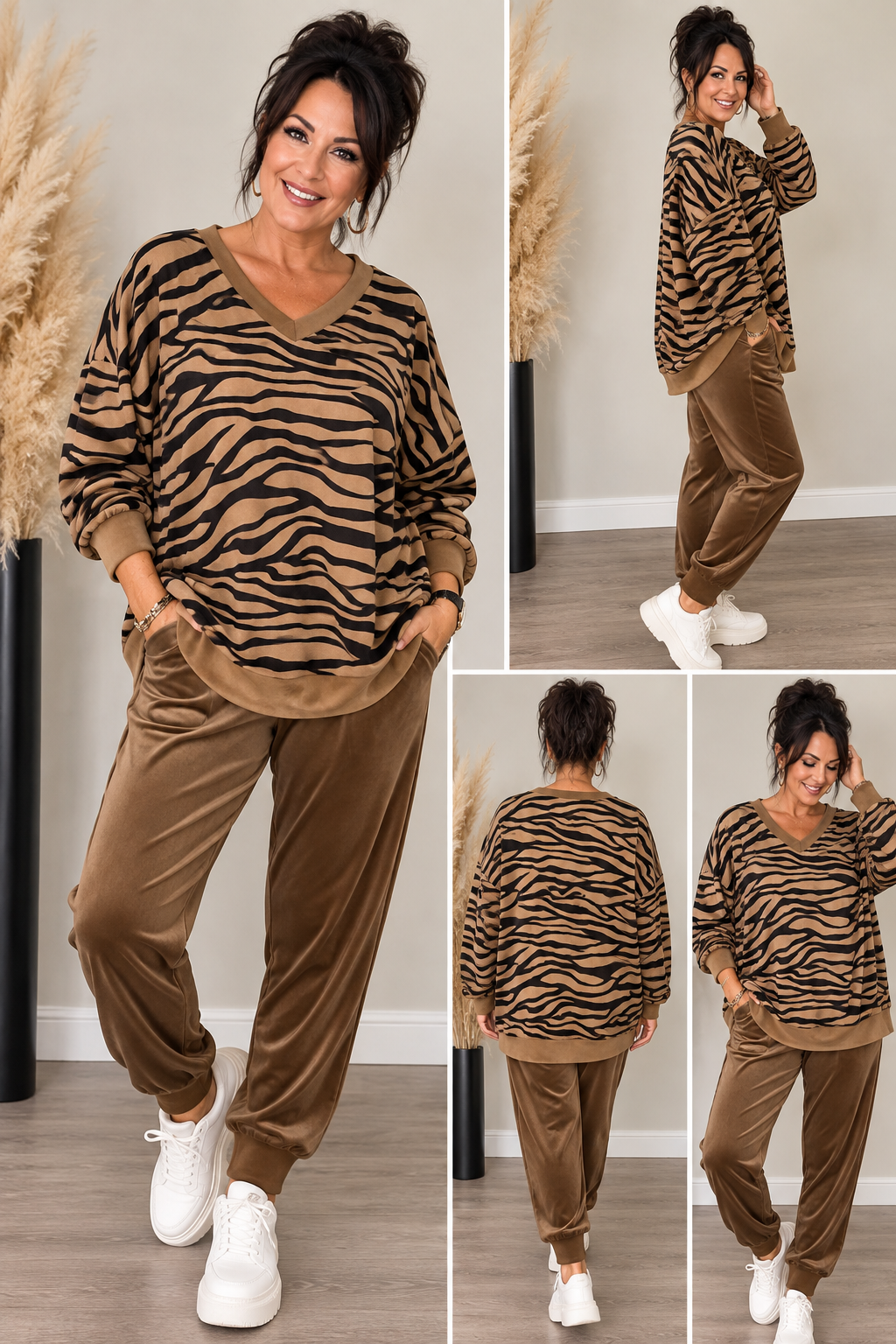 Nicki 2-Teiler mit Zebra-Print – Made in Italy