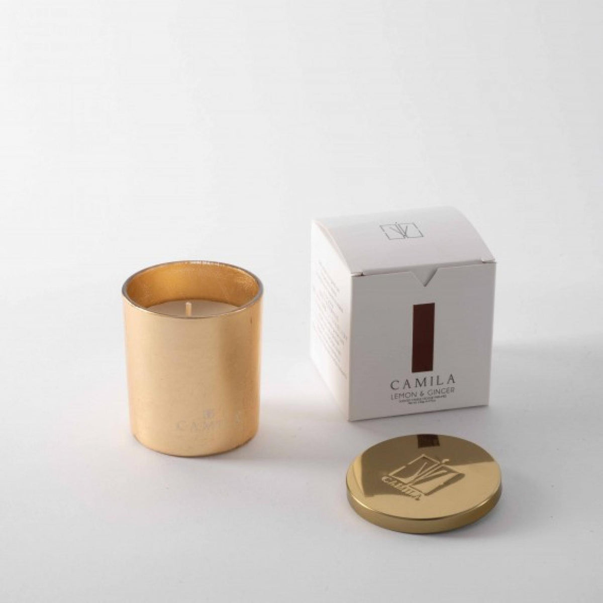 CAMILA Duftkerze Zitrone & Ingwer – 140 g | Frischer Zitronen- & Ingwerduft