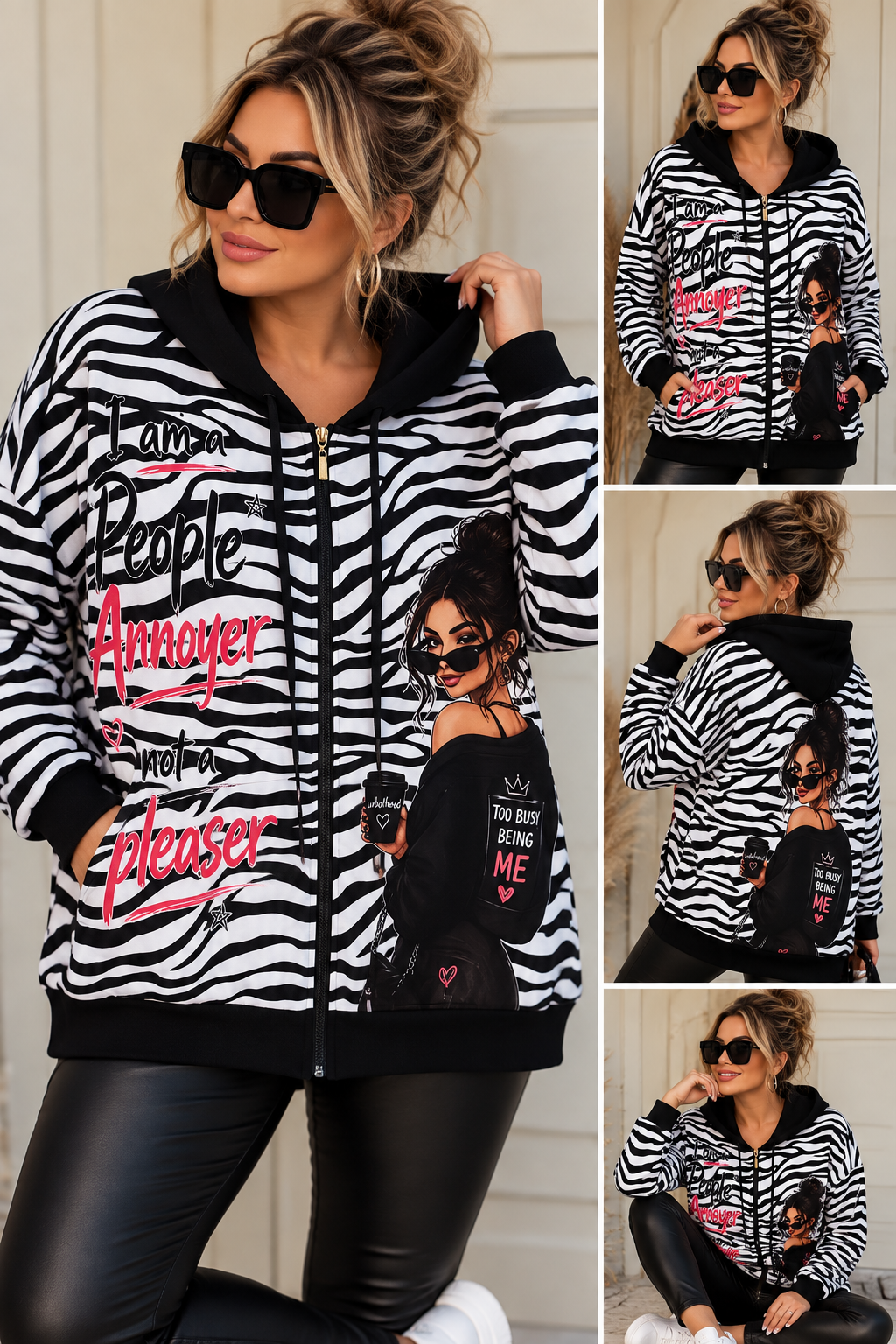 Nicki Jacke „Girl Boss“ – Animal Print