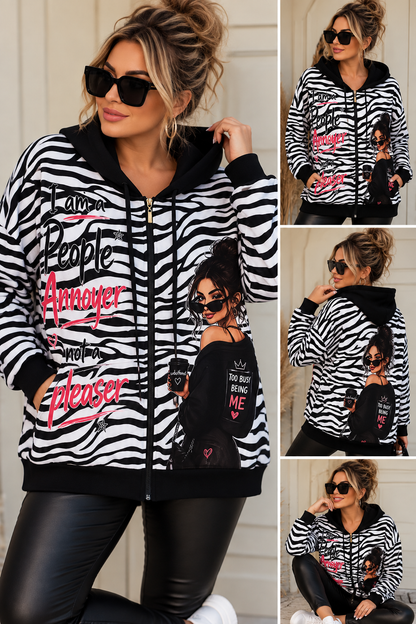 Nicki Jacke „Girl Boss“ – Animal Print