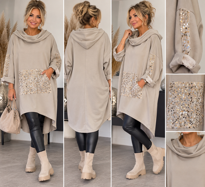 Hoodie-Kleid / Longtunika