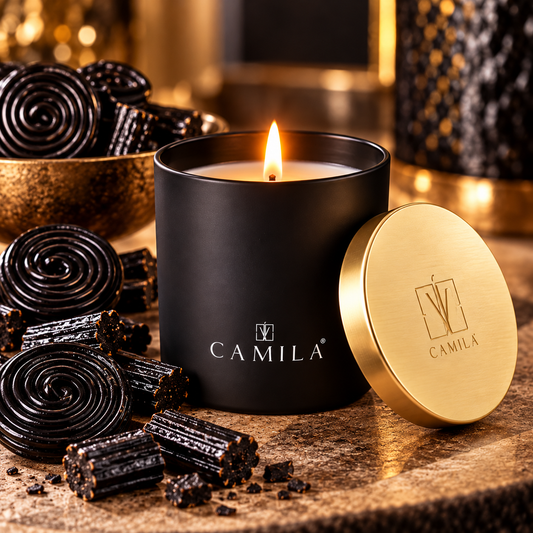 CAMILA Duftkerze LAKRITZE – 140 g | Edle Duftkerze im Glas