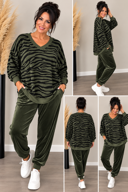 Nicki 2-Teiler mit Zebra-Print – Made in Italy