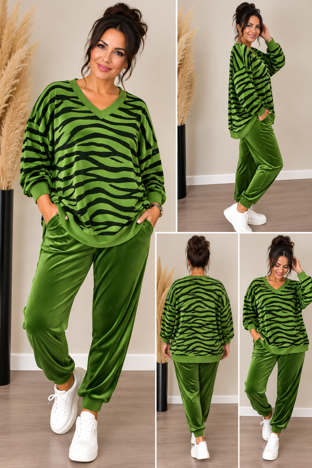 Nicki 2-Teiler mit Zebra-Print – Made in Italy