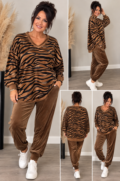 Nicki 2-Teiler mit Zebra-Print – Made in Italy