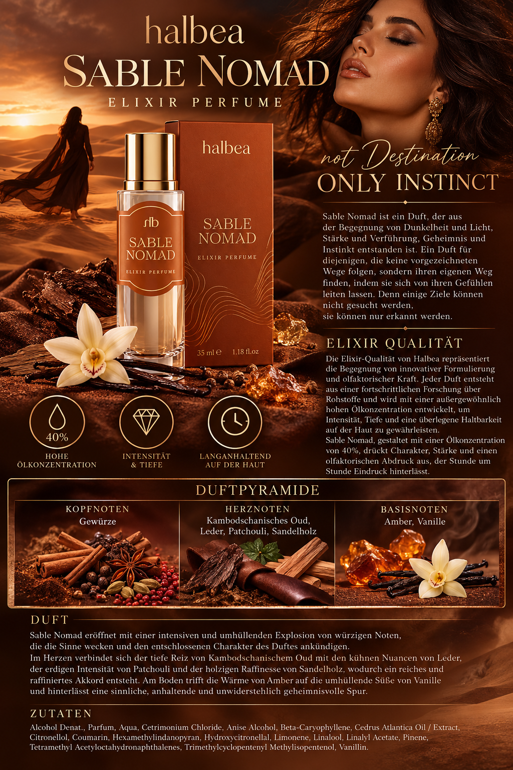 SABLE NOMAD – ELIXIR PARFUM VON HALBEA Nr. 40