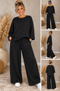 Damen 2-Teiler aus Viskose – Lockeres Oberteil & weite Hose | Made in Italy